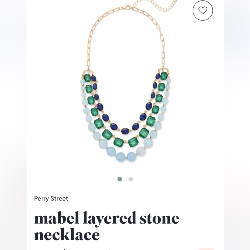 Perry Street Mabel Layered Stone necklace NWOT